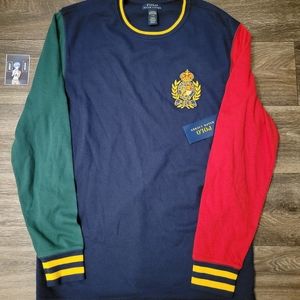 Polo Ralph Lauren Crest Colorblock Thermal Longsleeve Shirt L